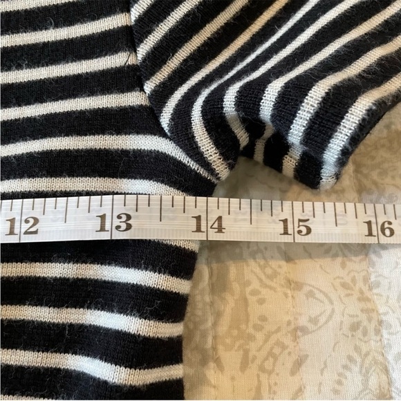 Madewell Gallerist Dress in Black White Stripe Short Sleeve Small - Picture 12 of 13